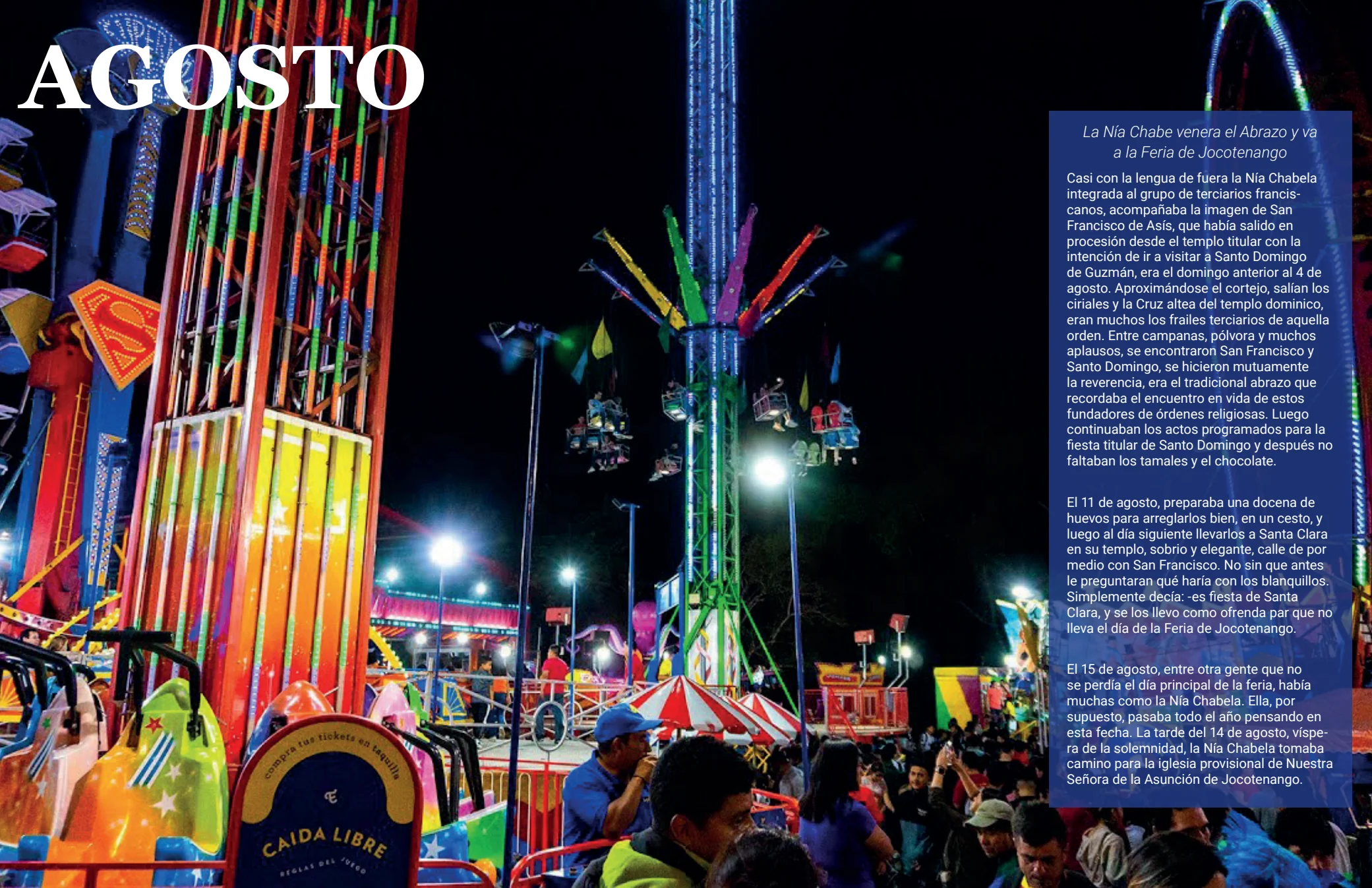 Apertura del mes de agosto en la revista