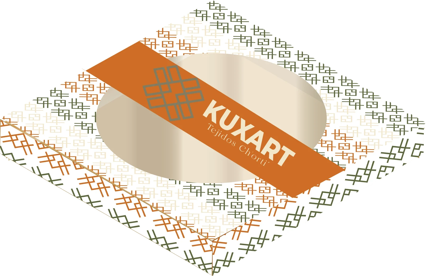 Mockup de caja con identidad Kuxart