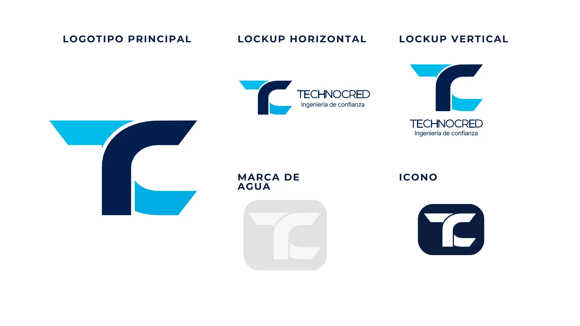 Versiones del logo Technocred