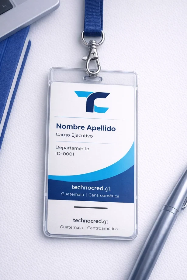 Gafete con marca Technocred
